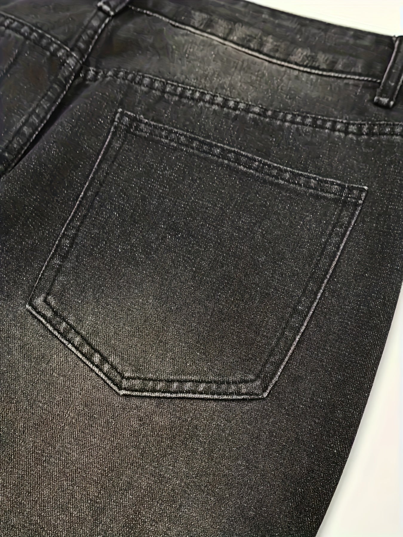 Men's Y2K-Inspired Black Loose Fit Jeans - Casual Street Style, Cotton Blend, Non-Stretch Denim