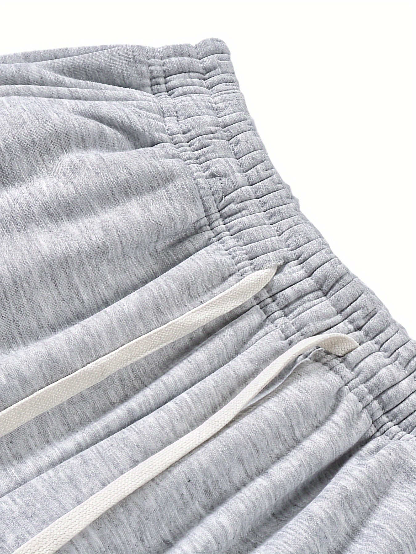 2-Pack Men'S Casual Loose Fit Drawstring Pants, Solid Color Polyester Knit Fabric with Slight Stretch, Multi-Pocket Design for Sports, Hiking, Camping, and Daily Wear - Four Seasons Comfort