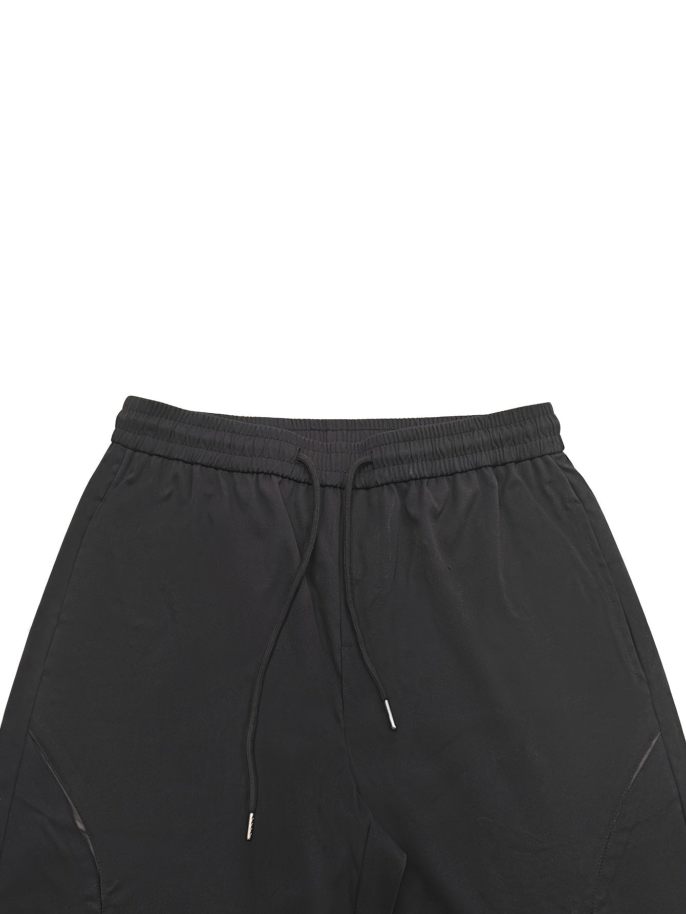 Men's Loose Color Block Pants With Pockets, Casual Drawstring Trousers For Outdoor Activities Gift, Outdoor Cloth