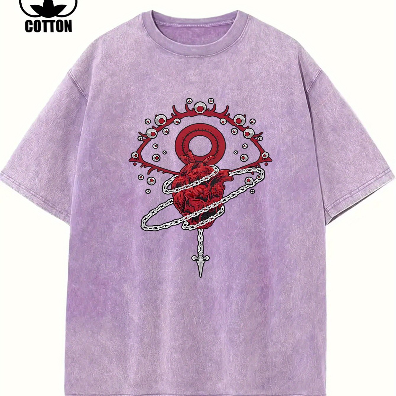 Pure Cotton Vintage Trendy Brand T-shirt, Short Sleeved Round Neck T-shirt, with A Certain Thickness Suitable for Summer Wearing T-shirt