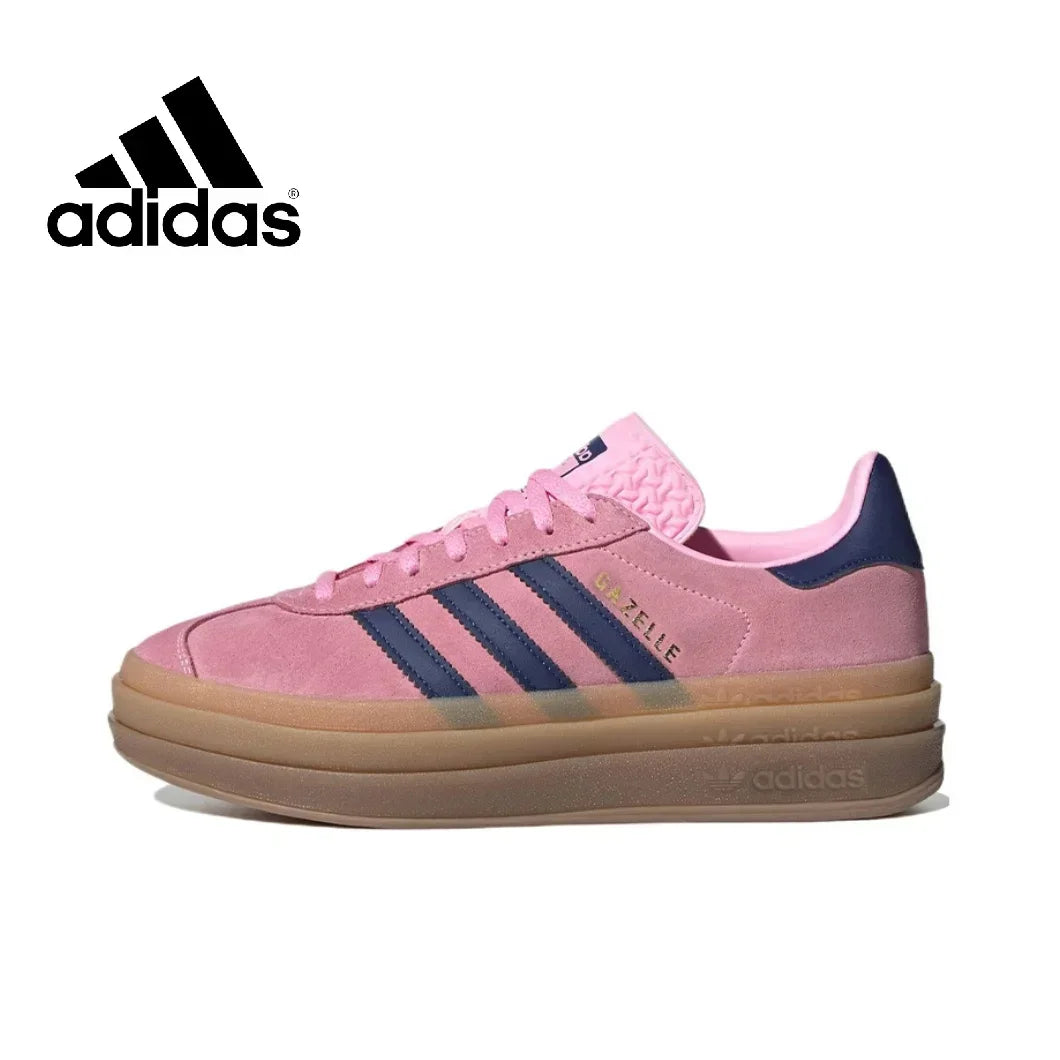 Adidas GAZELLE BOLD Thick Bottom Height Increase Women's Board Shoes Casual Sports Slip On Shoes Premium White