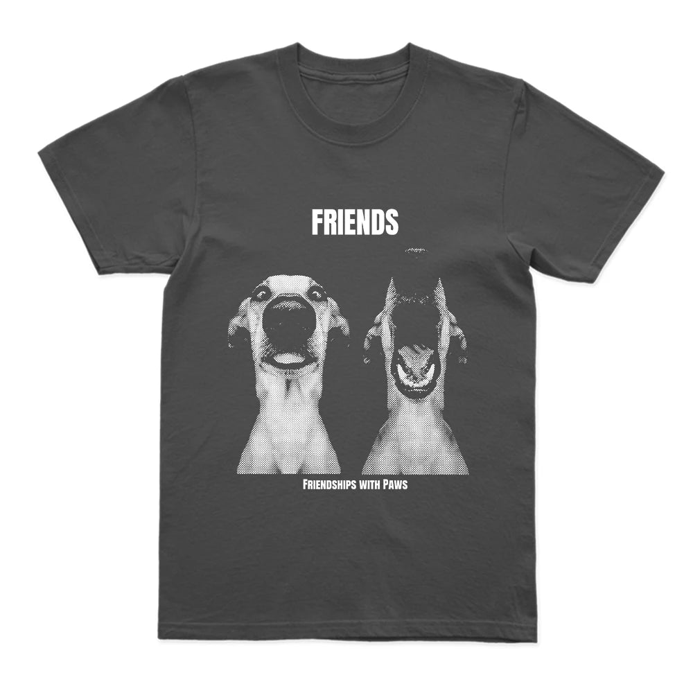 Coolmind U0077-T2 100% Cotton Funny Friends Dog Print Men T Shirt Cool Exclusive Graphic Men Tshirt O-Neck Unisex Tee Shirts