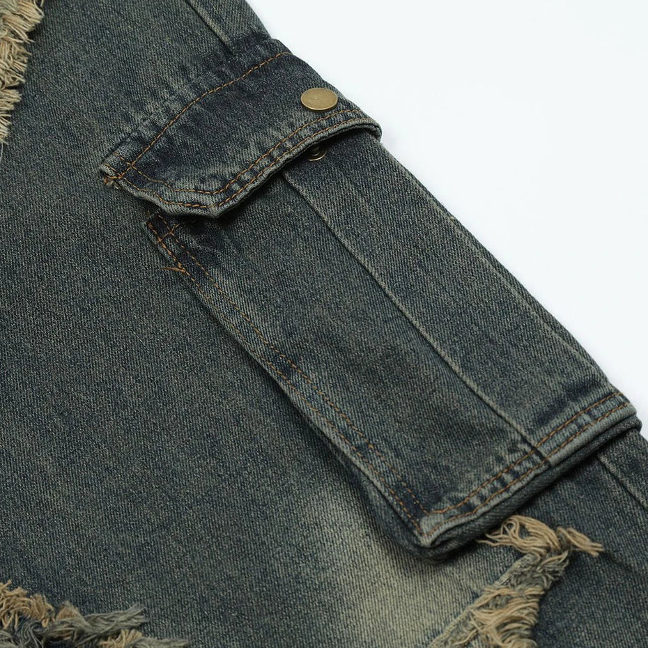 Vintage Baggy Jeans Star Patchwork Loose Straight Denim Pants 2023 New Men Hip Hop Streetwear Jeans