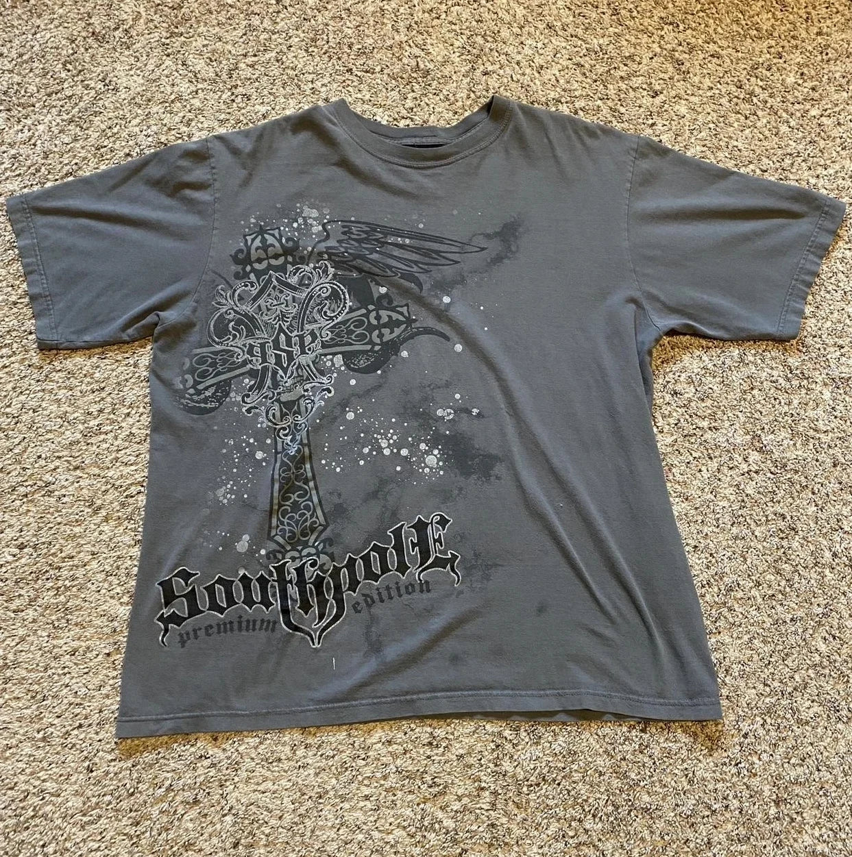 2000s Retro Antarctic cotton T-shirt American Harajuku Y2K round neck couple fashion trend top