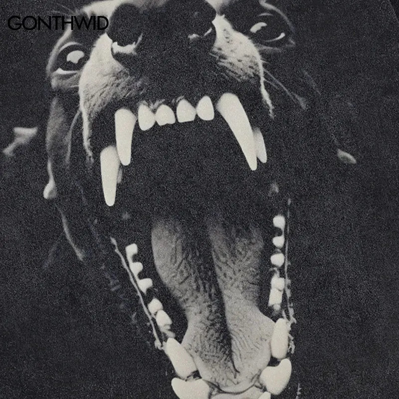Oversize Doberman Dog Streetwear T-Shirt