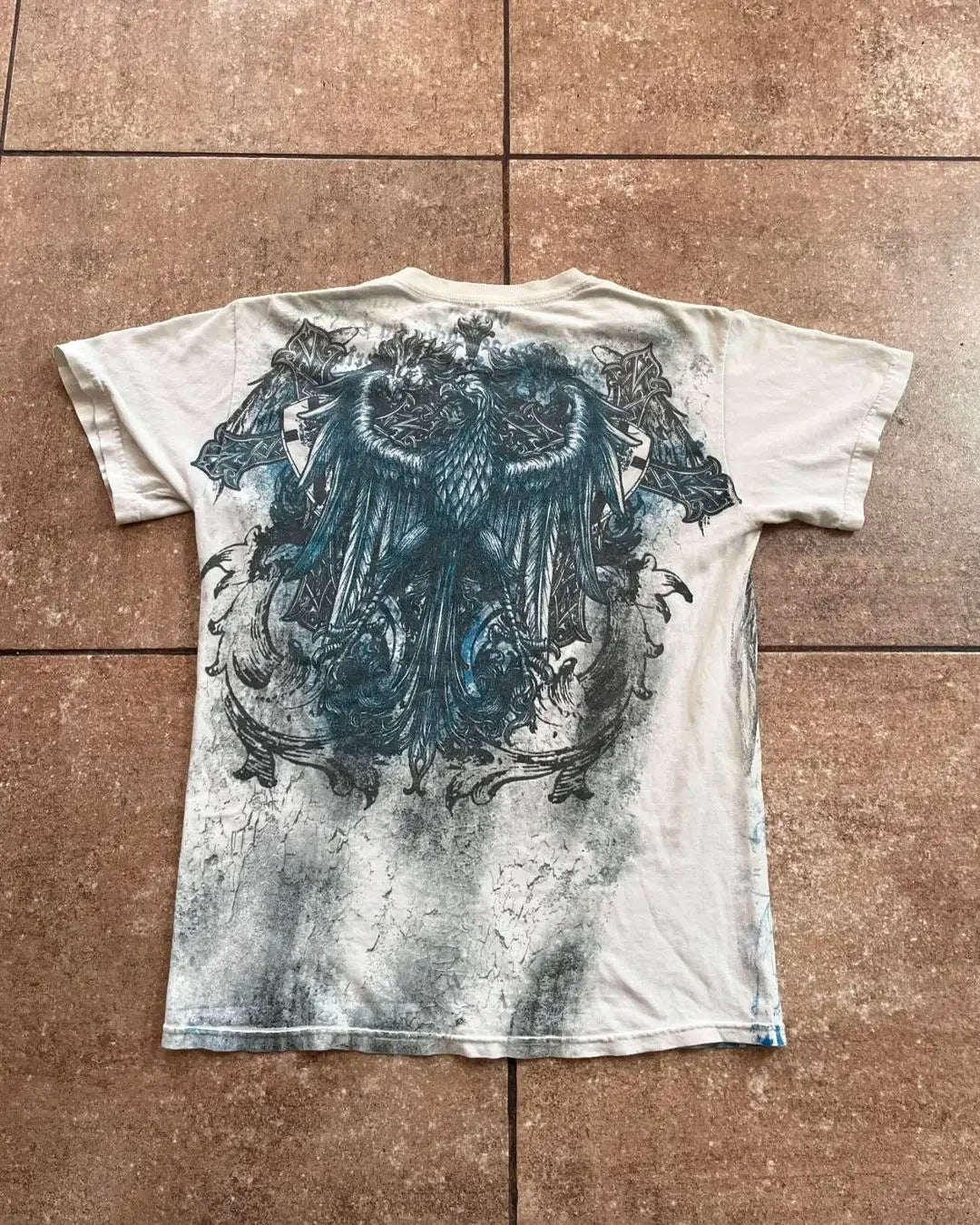 Y2K Affliction T shirt New Harajuku Hip Hop Round Neck Oversized T shirt Men Women Short Sleeved Goth Clothing Tops Streetwear