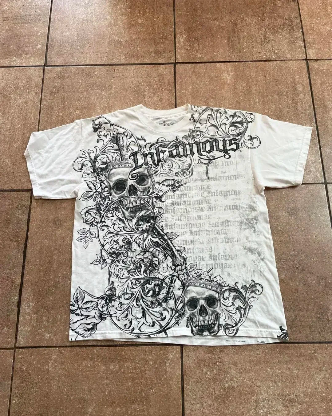 2000s Retro Antarctic cotton T-shirt American Harajuku Y2K round neck couple fashion trend top