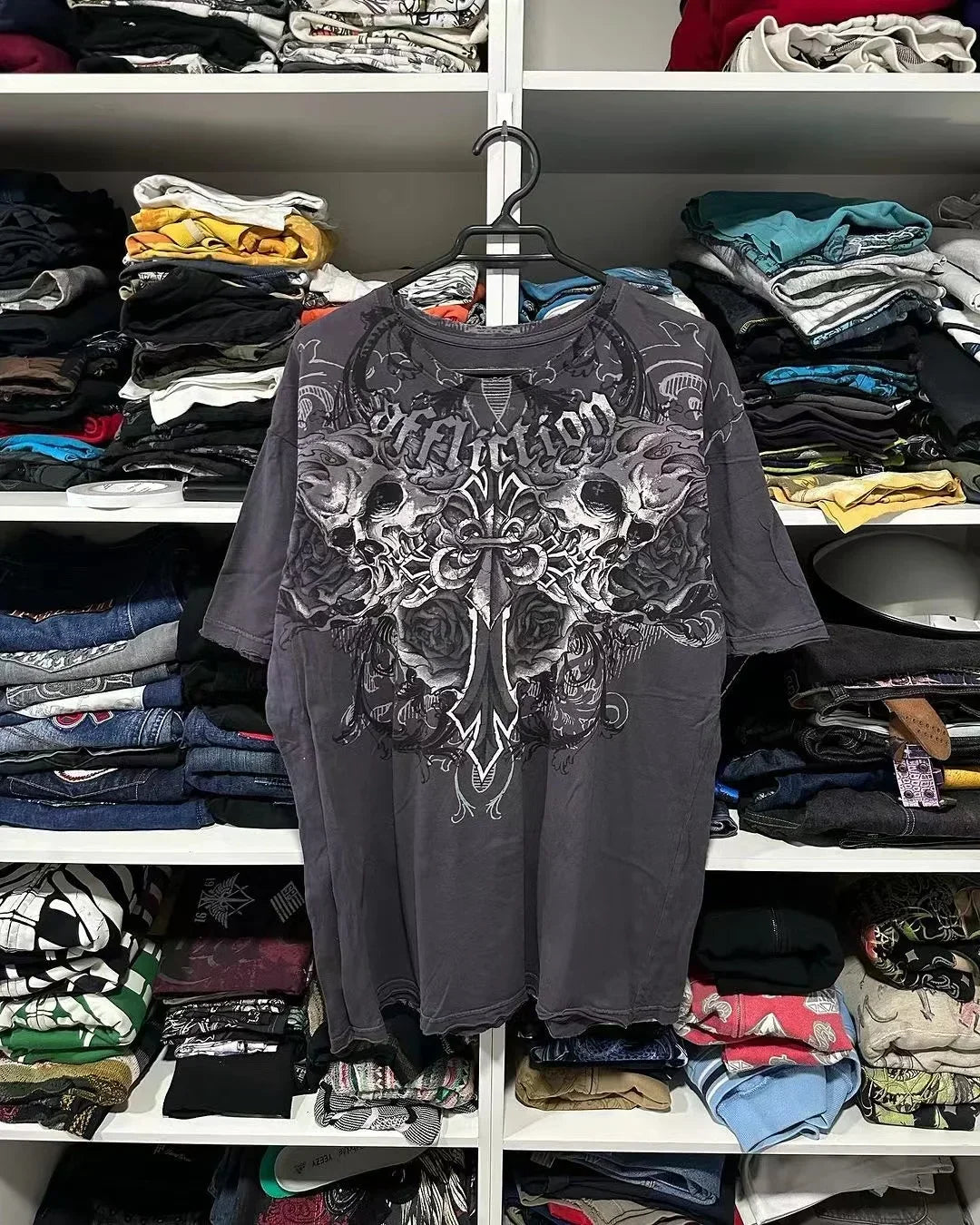 2000s Cyber Grunge Graphic T-shirt Y2K Star Skull Print Short Sleeve Tees Japanese Emo Vintage E girl Gothic T shirt Women Men