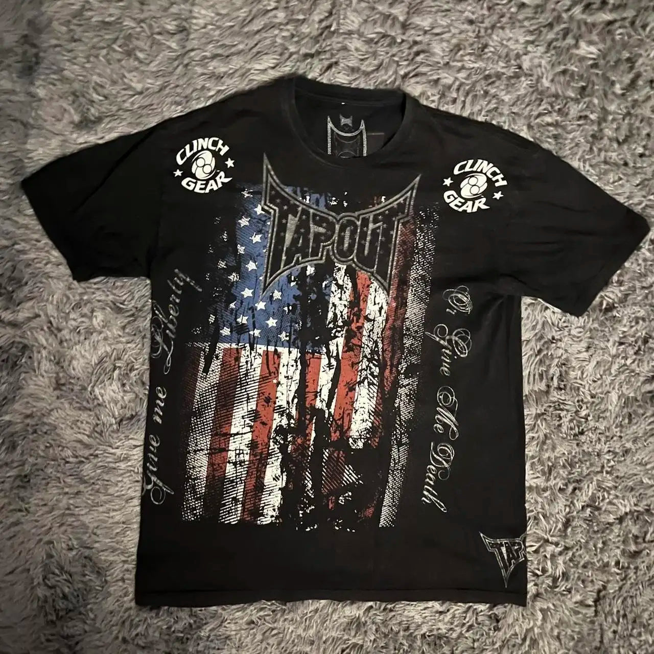 Tapout T Shirt Y2K Clothes Mens American Hip Hop Letter Graphic Print Oversized TShirt Gothic Round Neck Short Sleeve Tops