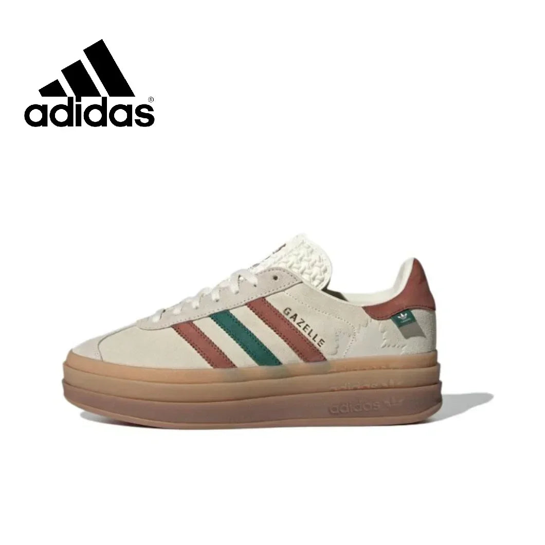 Adidas GAZELLE BOLD Thick Bottom Height Increase Women's Board Shoes Casual Sports Slip On Shoes Premium White