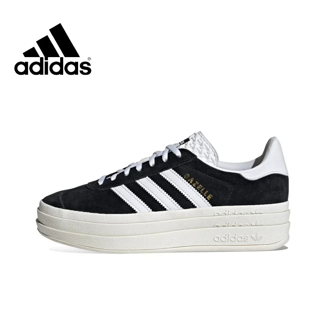 Adidas GAZELLE BOLD Thick Bottom Height Increase Women's Board Shoes Casual Sports Slip On Shoes Premium White