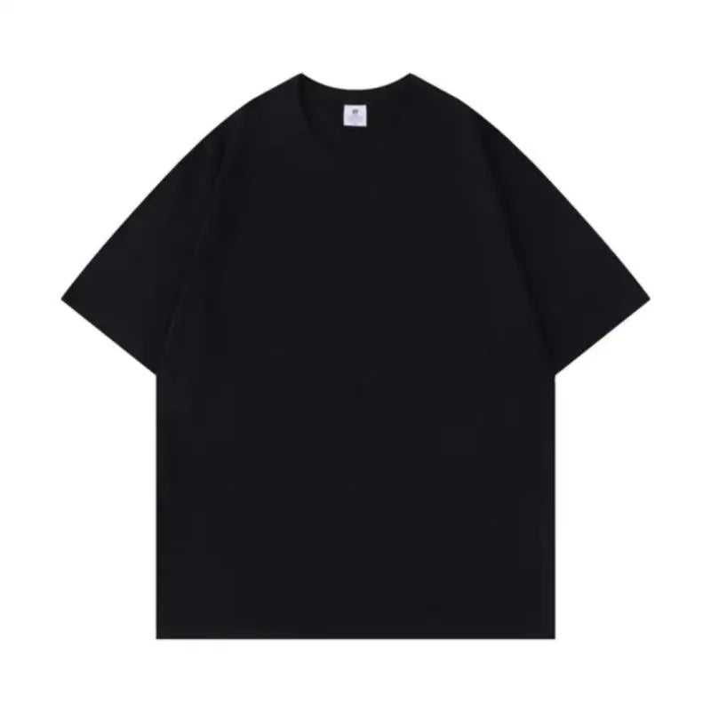 2024 American summer new style short-sleeved personalized printed skull round neck T-shirt oversized street wear retro loose top