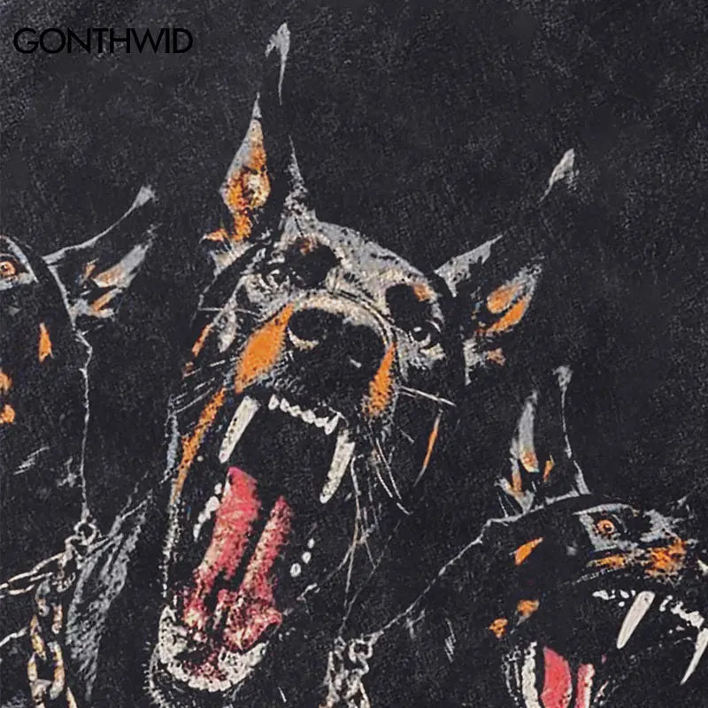 Hell Triple Vintage Doberman Dog T-Shirt