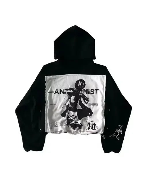 Tapout Zip Hoodie Mens Womens Y2K Sweatshirt Gothic Retro Graphic Letter Embroidery Oversized Black Hoodie Sweatshirt Clothes
