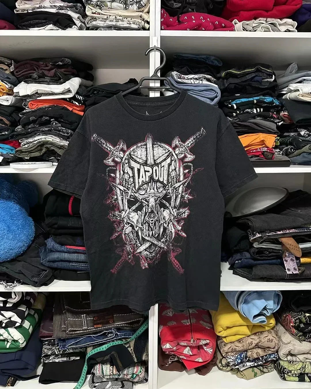 New Harajuku Summer Casual Retro Hip-Hop Grunge Skull Cross Pattern Men's T-shirt Retro Fashion Street Wind Short-Sleeved Tops