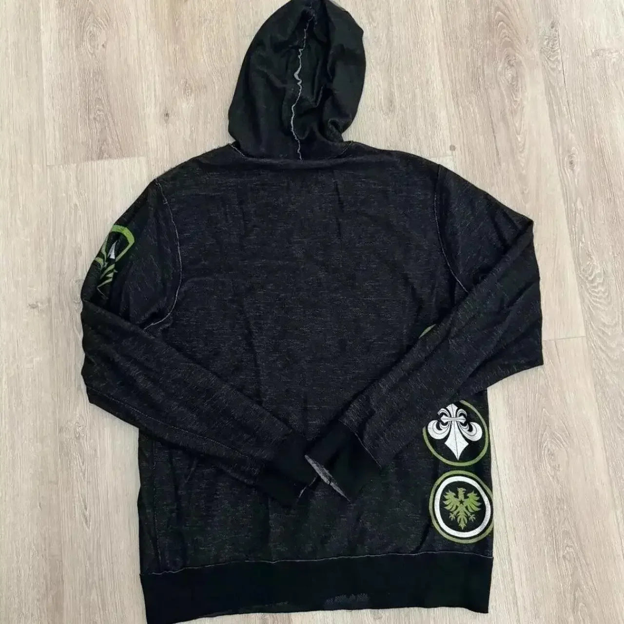 2000s affliction Men multi Jacket Zip Hip Hop Hoodie Oversized Sweatshirt Harajuku Long Sleeve Hoodies