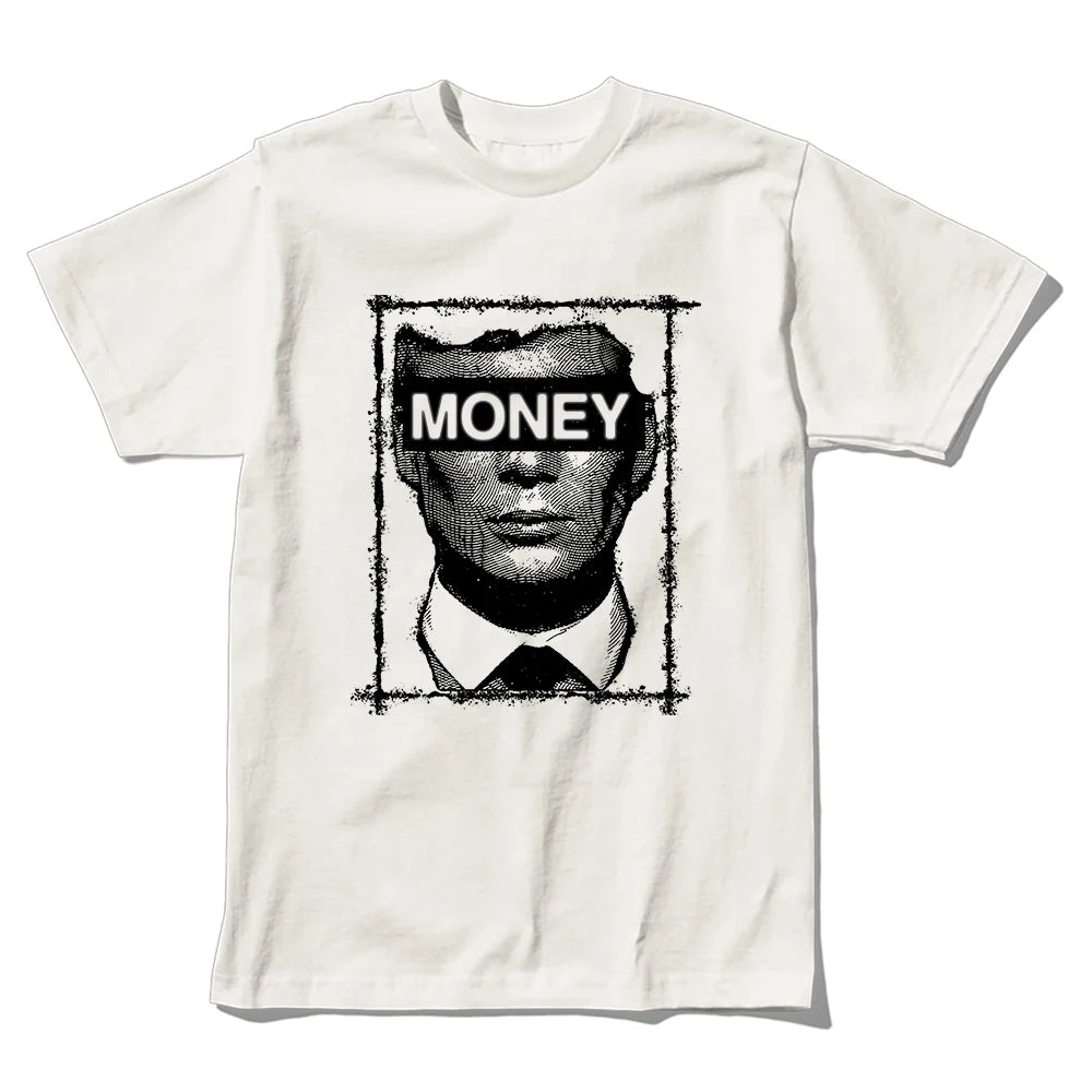 Coolmind U0034-T2 Cool Exclusive Graphic Money Print Men T Shirt Casual Big Size Unisex Tshirt Totton Tee Shirts