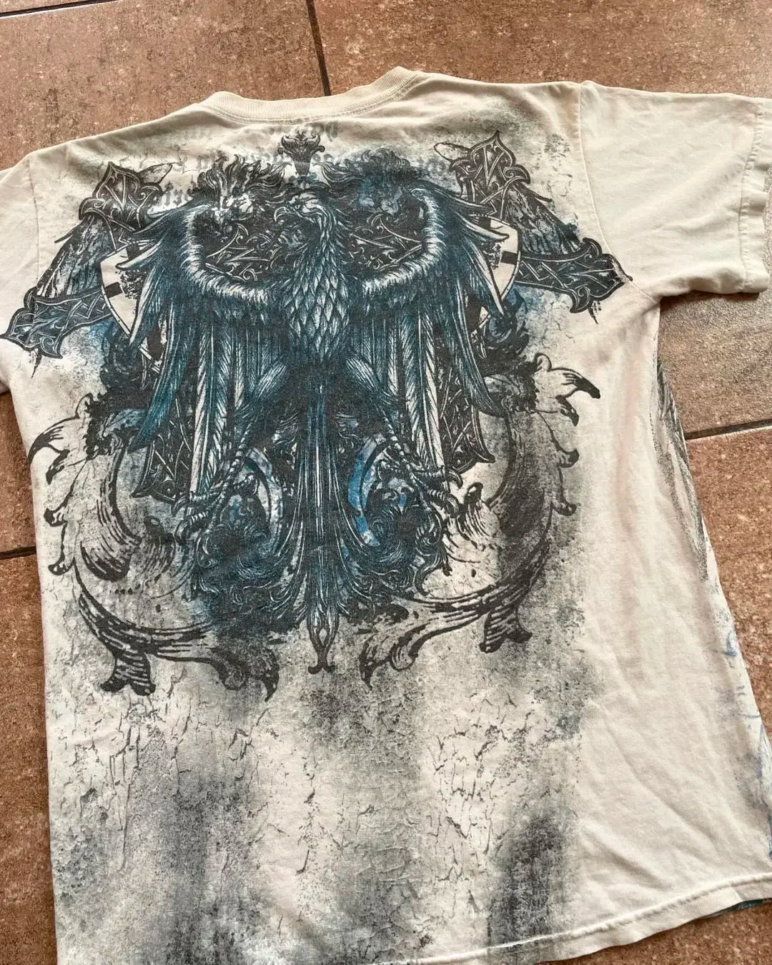 Y2K Affliction T shirt New Harajuku Hip Hop Round Neck Oversized T shirt Men Women Short Sleeved Goth Clothing Tops Streetwear
