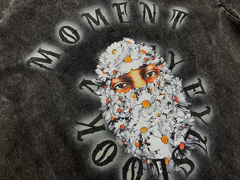 Pearl Mask Men Hip Hop T-shirt 2024 Summer After Washing Cotton Tee Shirts Male Top Streetwear Clothes