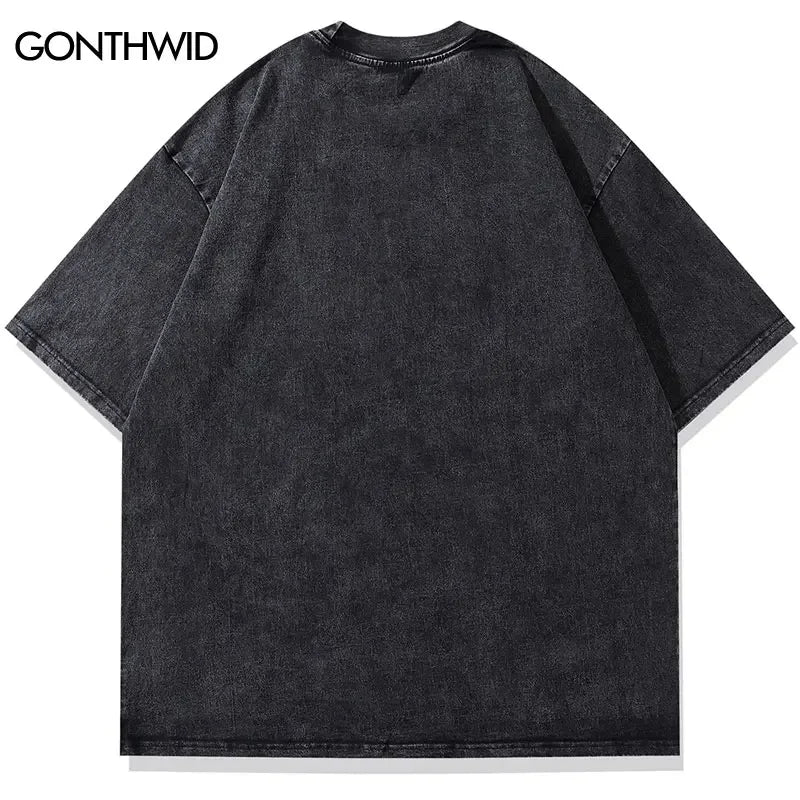 Black Doberman Dog Gun Oversized T-Shirt