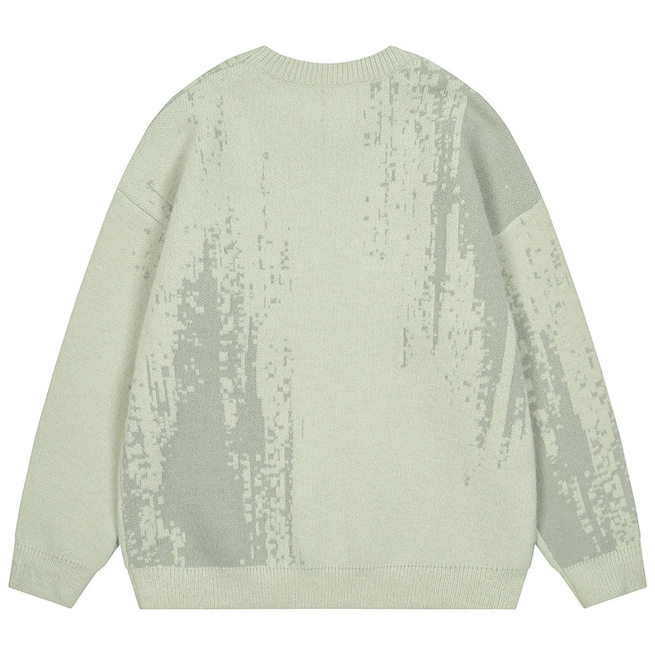 Men Streetwear Hip Hop Sweater 2024 Autumn Loose Casual Knit Sweater Jumper Harajuku Oversized Sweaters for Male