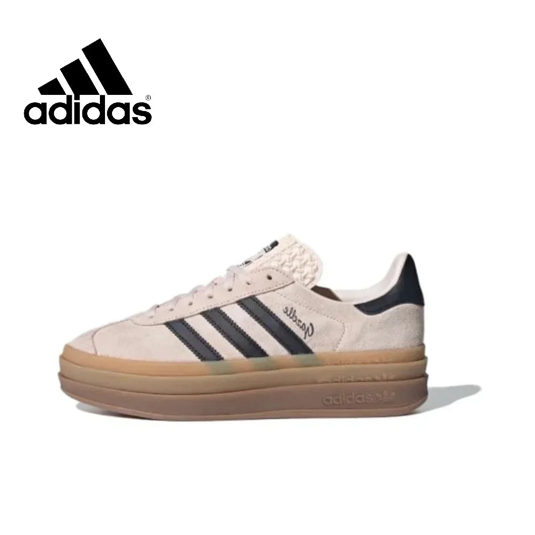Adidas GAZELLE BOLD Thick Bottom Height Increase Women's Board Shoes Casual Sports Slip On Shoes Premium White