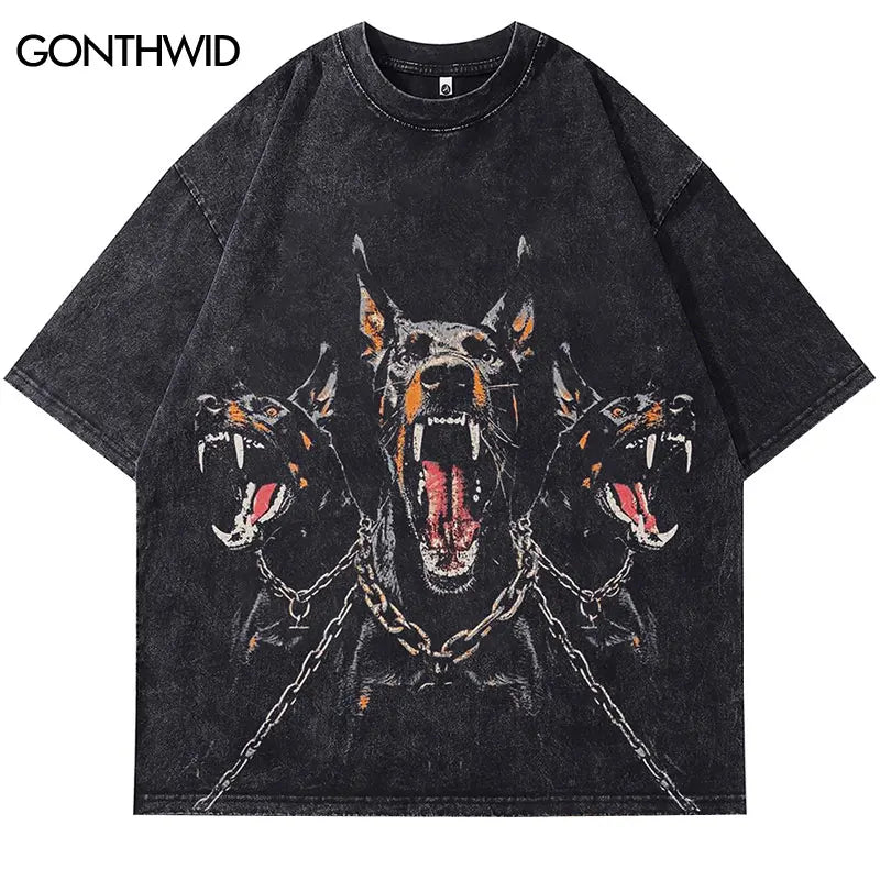 Hell Triple Vintage Doberman Dog T-Shirt