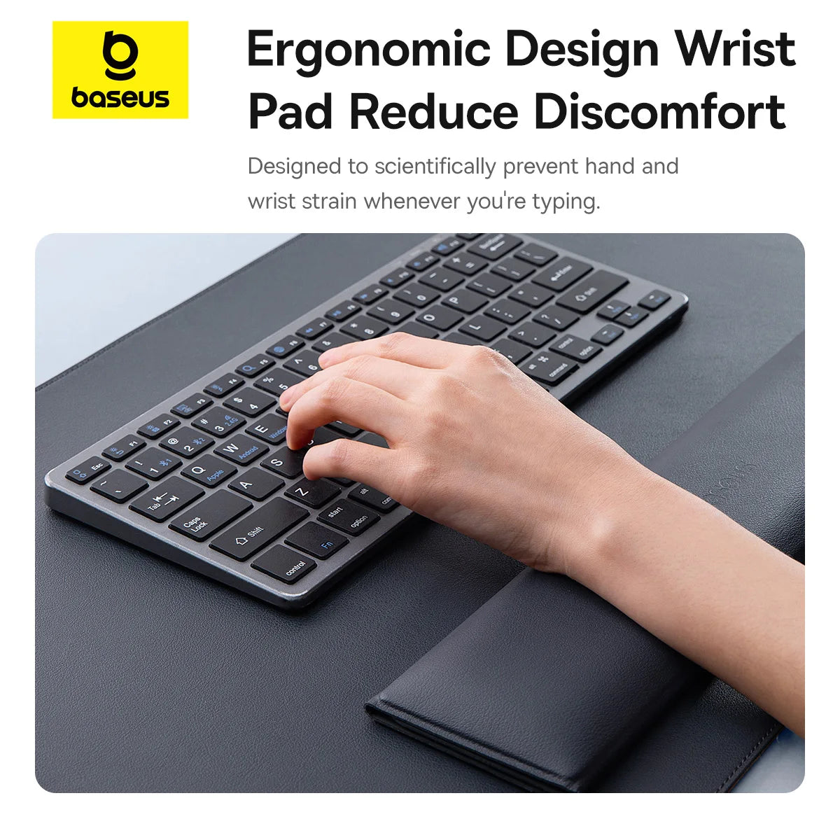 Baseus 3 in 1 Desk Mat Multifunction Mouse Pad Ergonomic Design Wrist Rest Laptop Keyboard Stand Smart Bracket Soft PU Mice Pad