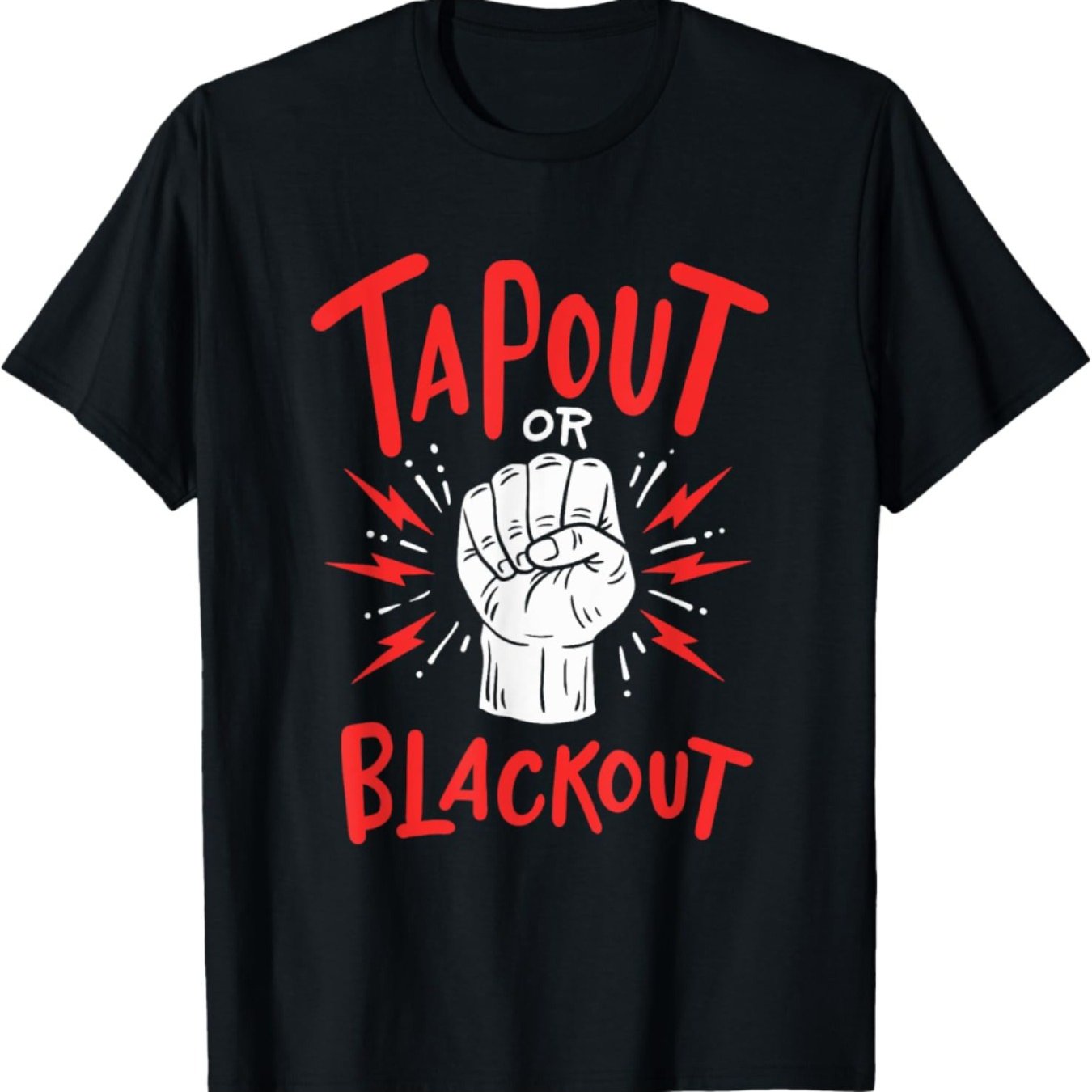 Tapout or Blackout" Men's MMA-Inspired T-Shirt - Breathable Cotton, Crew Neck, Short Sleeve for Fitness & Outdoor Activities