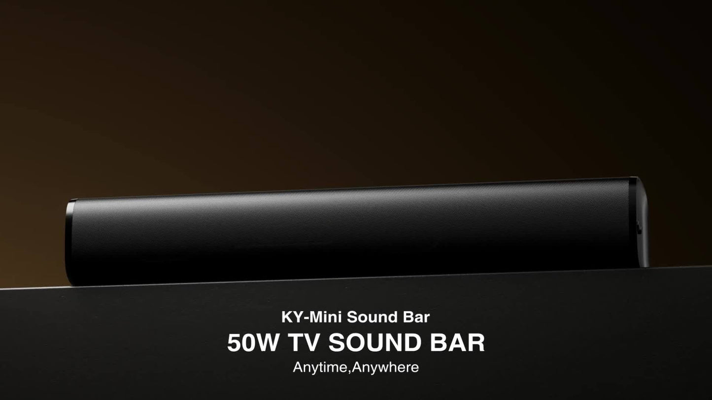 TV Sound Bar, Sound Bars for Smart TV Soundbar 50W Mall Soundbars with ARC/Optical/AUX Connection, TV Soundbar Surround Sound Bars for Home Theater Audio