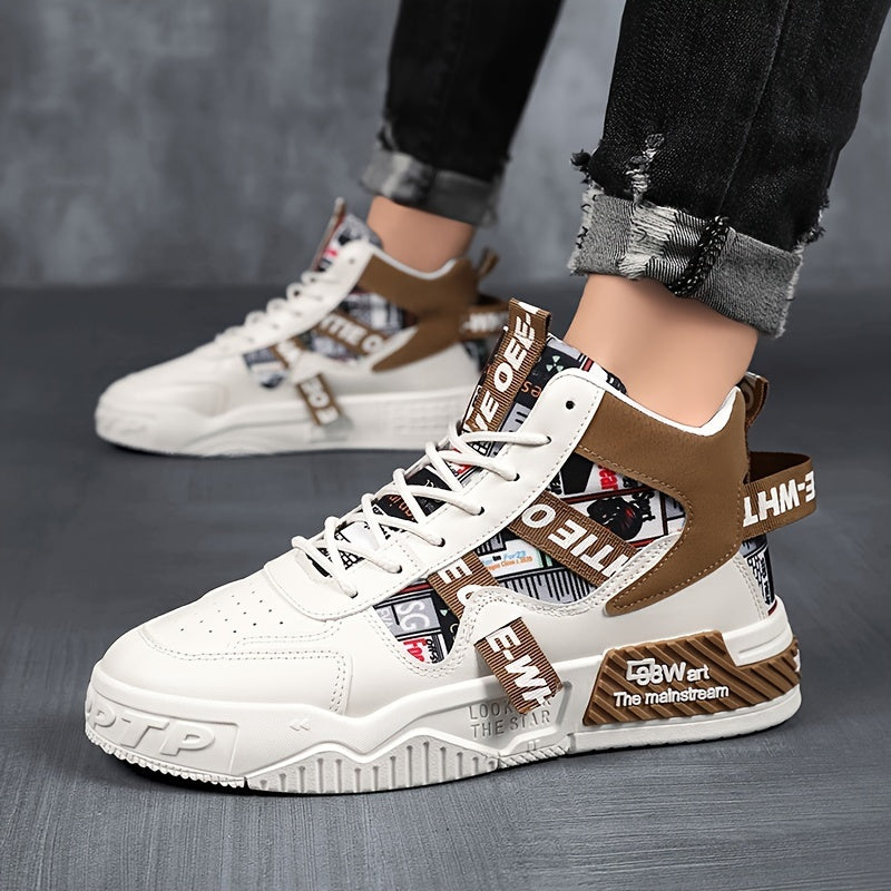 Sports Casual Shoes Men's Skateboard Shoes Middle Help Casual Shoes Fashion Trend Men's Shoes