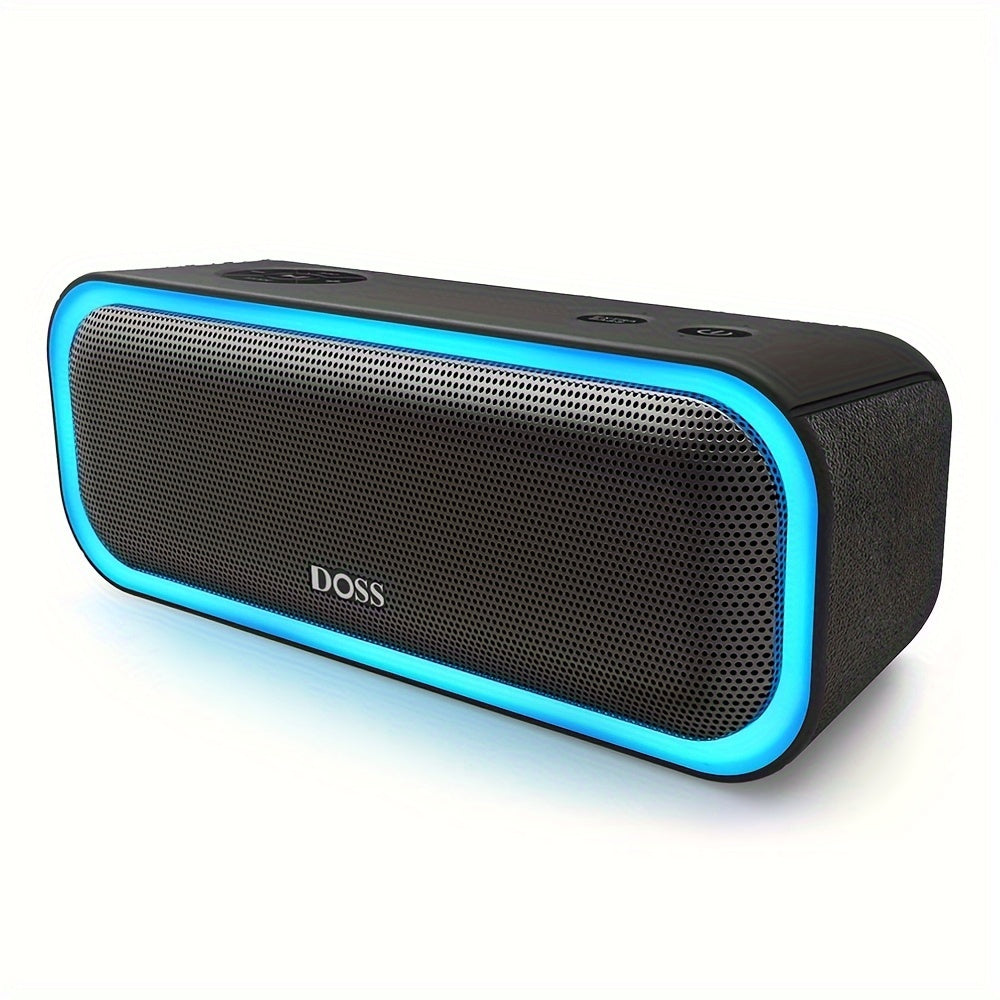 DOSS Wireless Speaker, SoundBox Pro, Wireless 5.0 with 20W Stereo Sound, Active Extra Bass, Ture Wireless Stereo Pairing, Beat-Driven Lights, 20 Hours Playtime, Portable Speaker for Indoor Outdoor