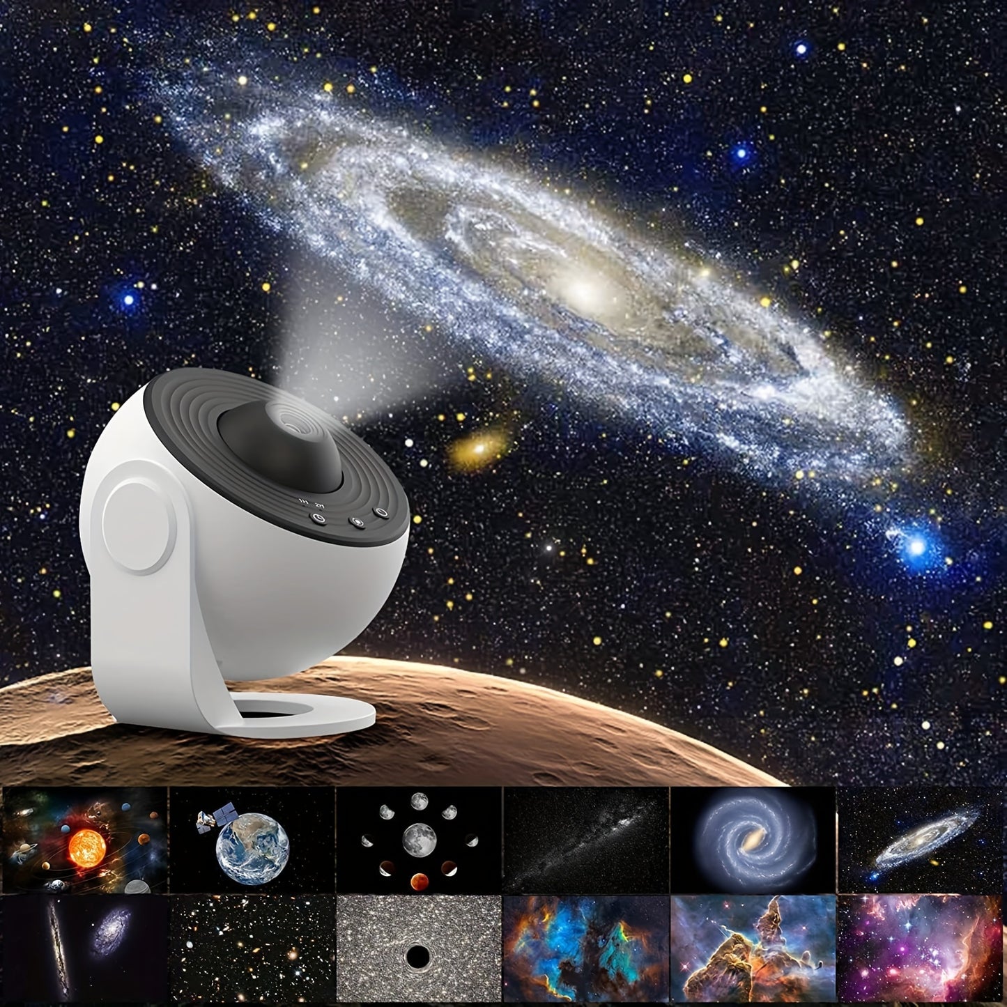 Star Projector Lamp with 13 Films, Creative LED Starry Sky Night Light, Tabletop Indoor Dynamic Galaxy Projector, Touchpad Controlled, USB Powered, Non-Waterproof, for Home Atmosphere Decor