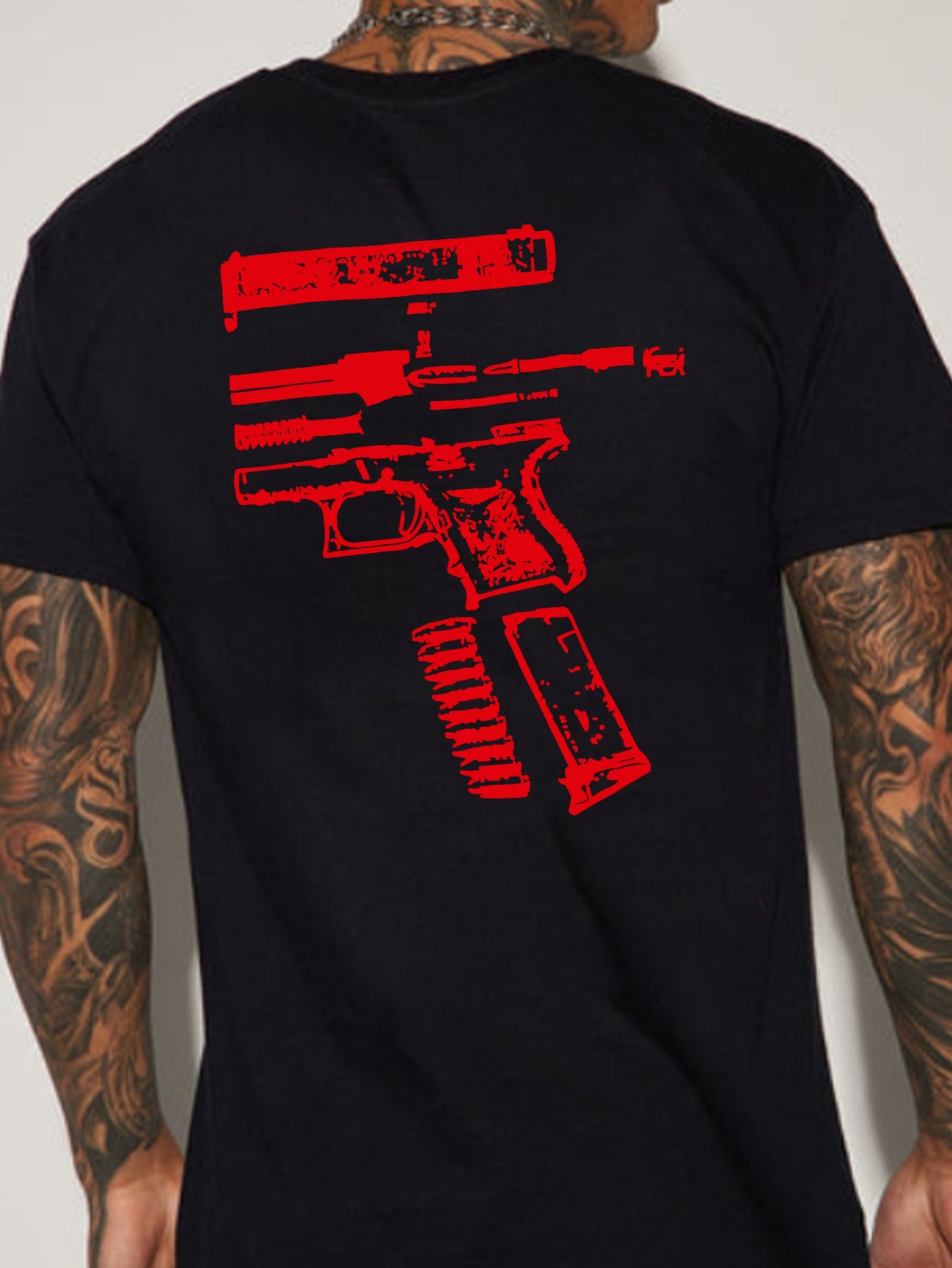 In Glock We Trust" Men's Cotton T-Shirt - Soft, Comfortable & Stylish with Unique Letter Print Design