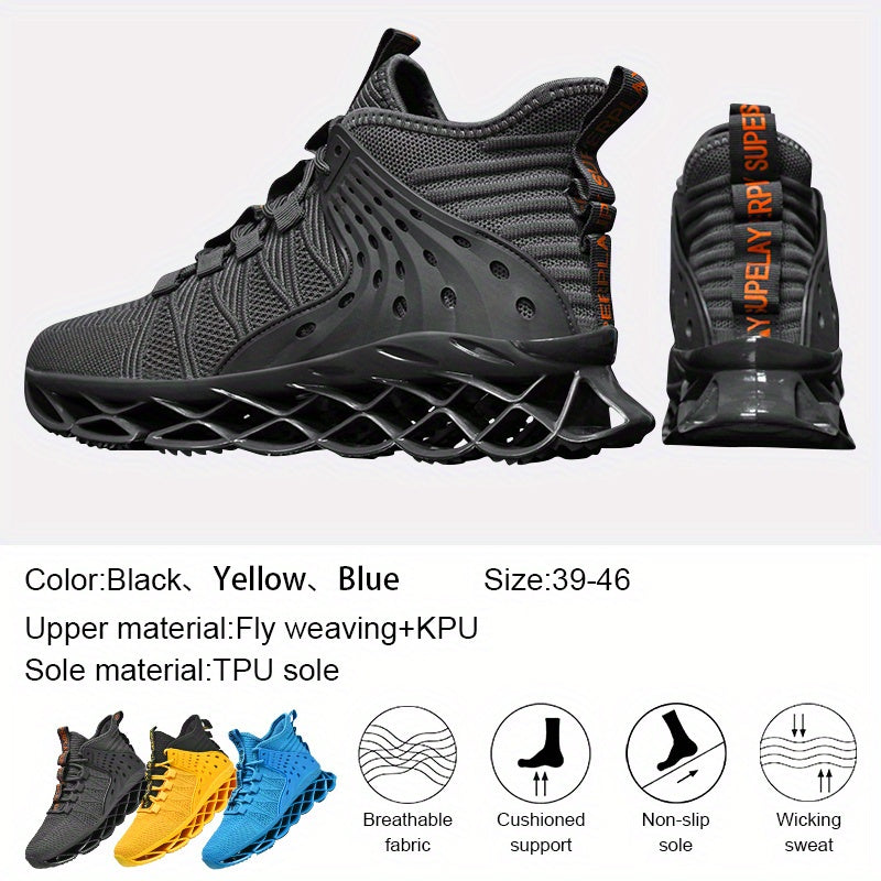 Men's sports shoes, anti slip running shoes, sports and leisure blade shoes, men's fashionable and breathable walking shoes