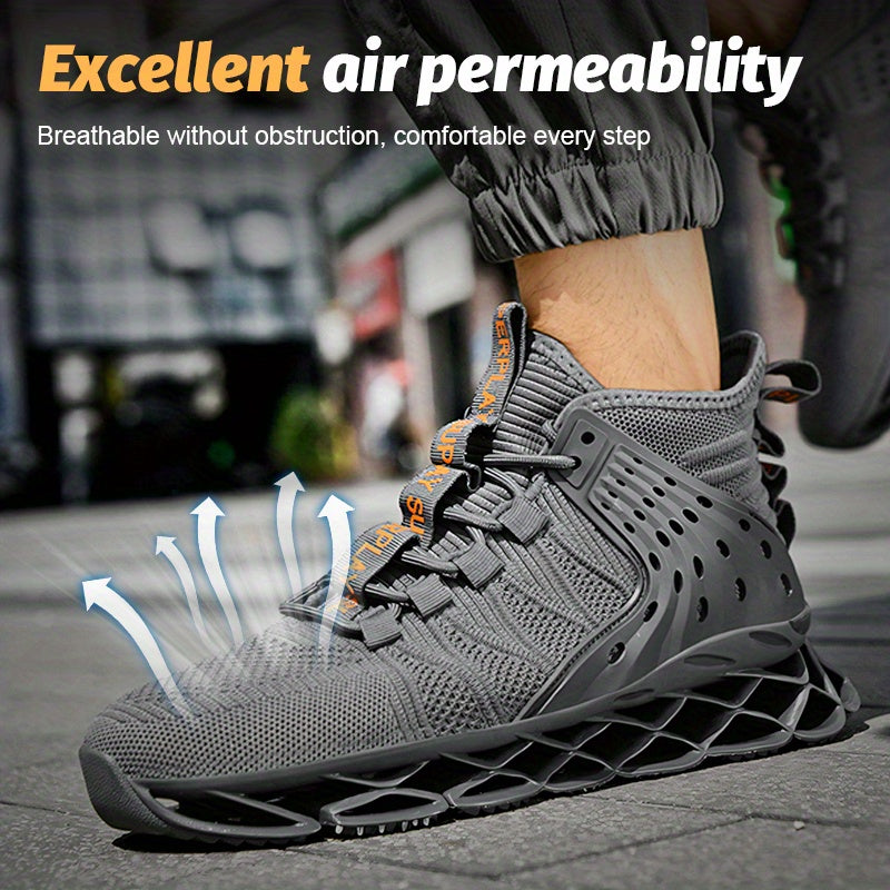 Men's sports shoes, anti slip running shoes, sports and leisure blade shoes, men's fashionable and breathable walking shoes