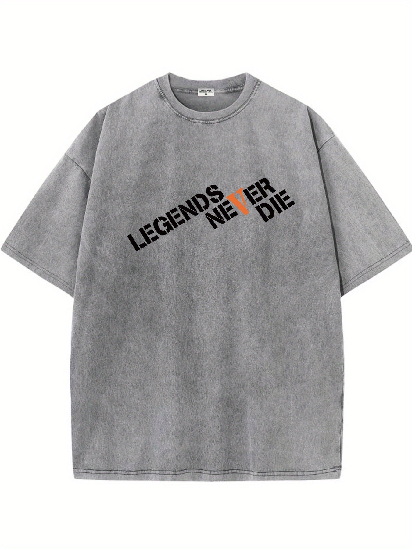 Legends Never Die, Bold Typography versatile and stylish, heavyweight pure cotton leisure sportswear