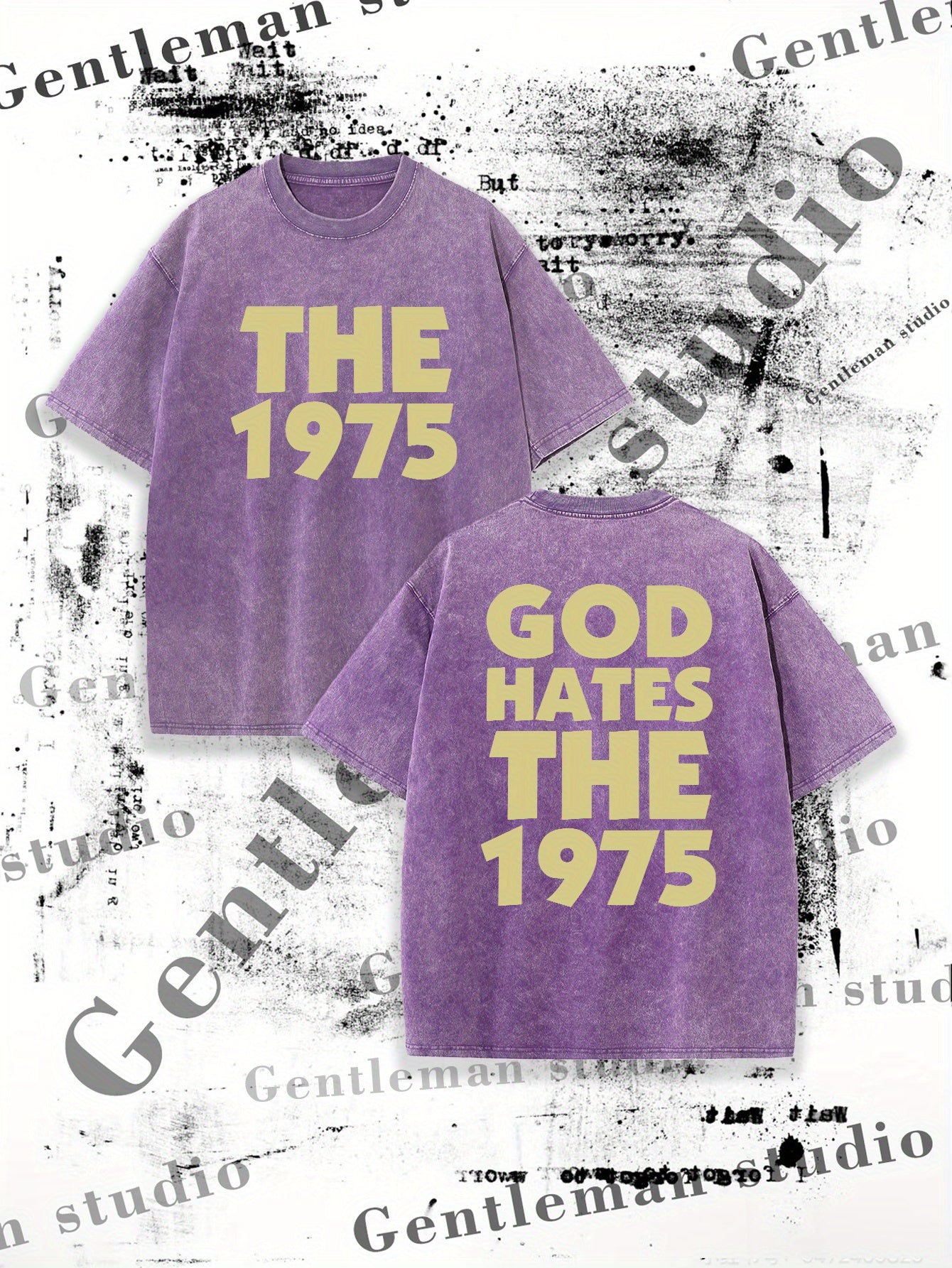 THE 1975 Print Tee Shirt, Tees for Men, Casual Short Sleeve T-shirt for Summer A Piece of Pure Cotton Washed with Water