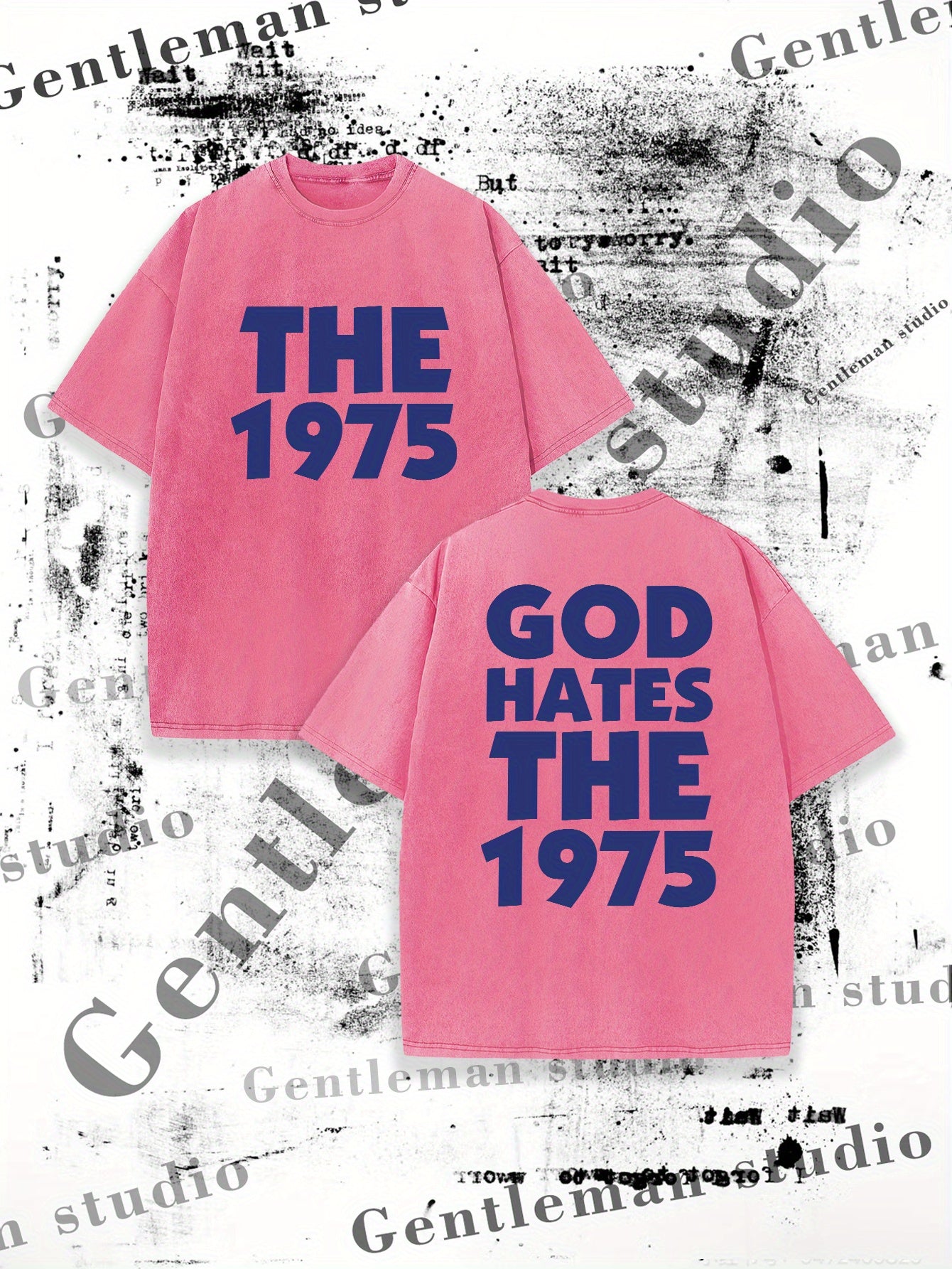 THE 1975 Print Tee Shirt, Tees for Men, Casual Short Sleeve T-shirt for Summer A Piece of Pure Cotton Washed with Water