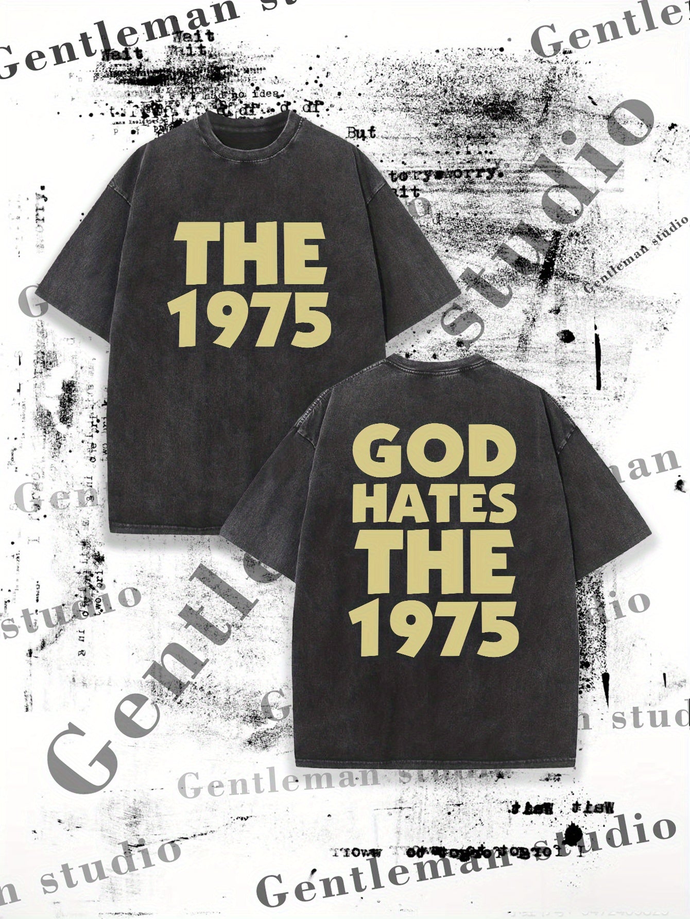 THE 1975 Print Tee Shirt, Tees for Men, Casual Short Sleeve T-shirt for Summer A Piece of Pure Cotton Washed with Water