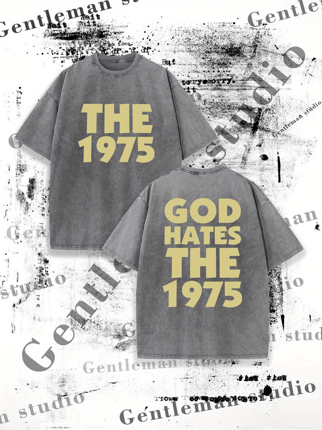 THE 1975 Print Tee Shirt, Tees for Men, Casual Short Sleeve T-shirt for Summer A Piece of Pure Cotton Washed with Water