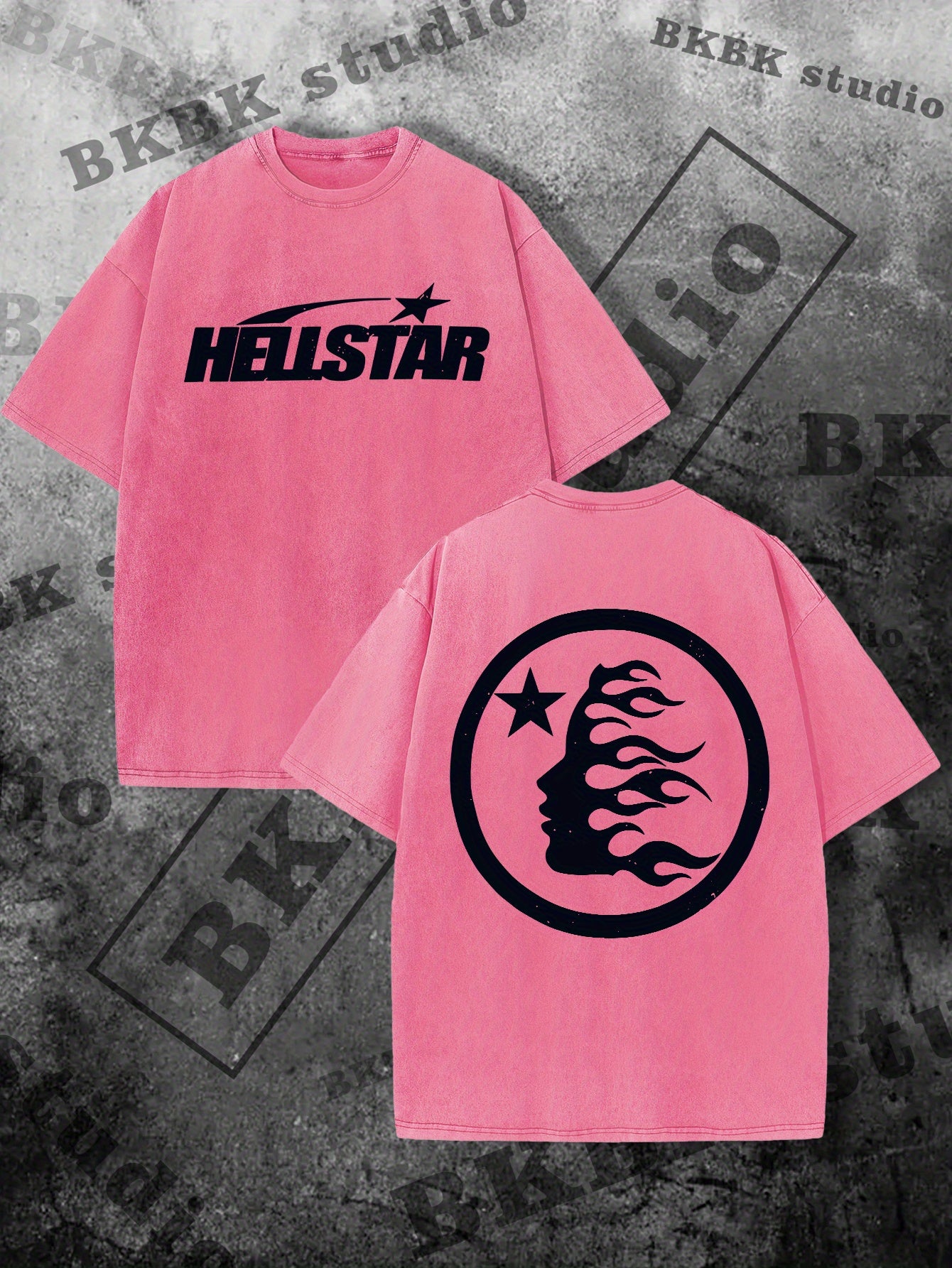 HELLSTAR Print Tee Shirt, Tees for Men, Casual Short Sleeve T-shirt for Summer