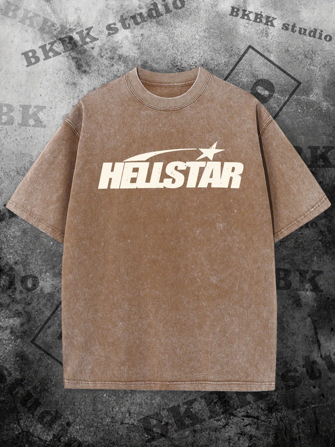 HELLSTAR Print Tee Shirt, Tees for Men, Casual Short Sleeve T-shirt for Summer