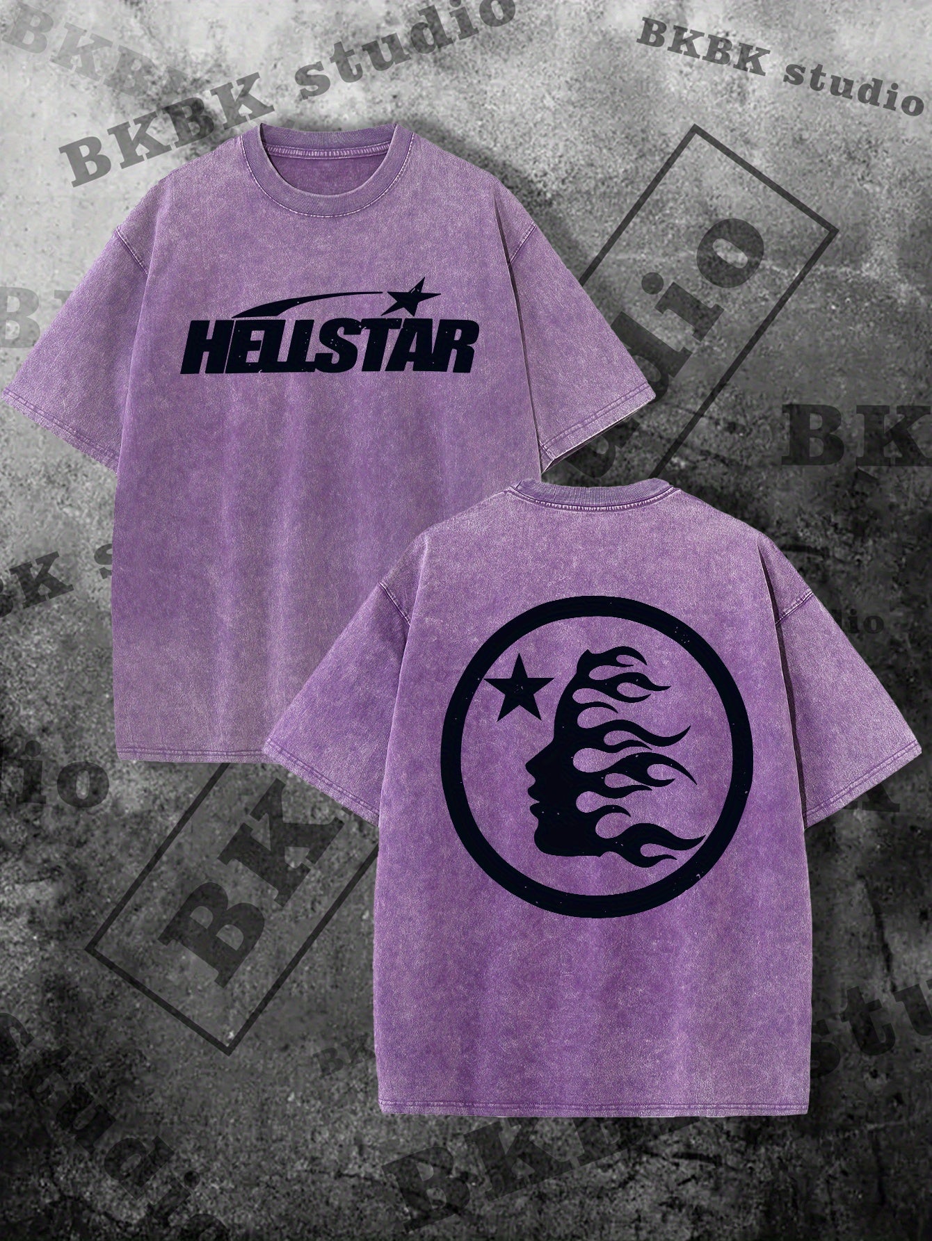 HELLSTAR Print Tee Shirt, Tees for Men, Casual Short Sleeve T-shirt for Summer