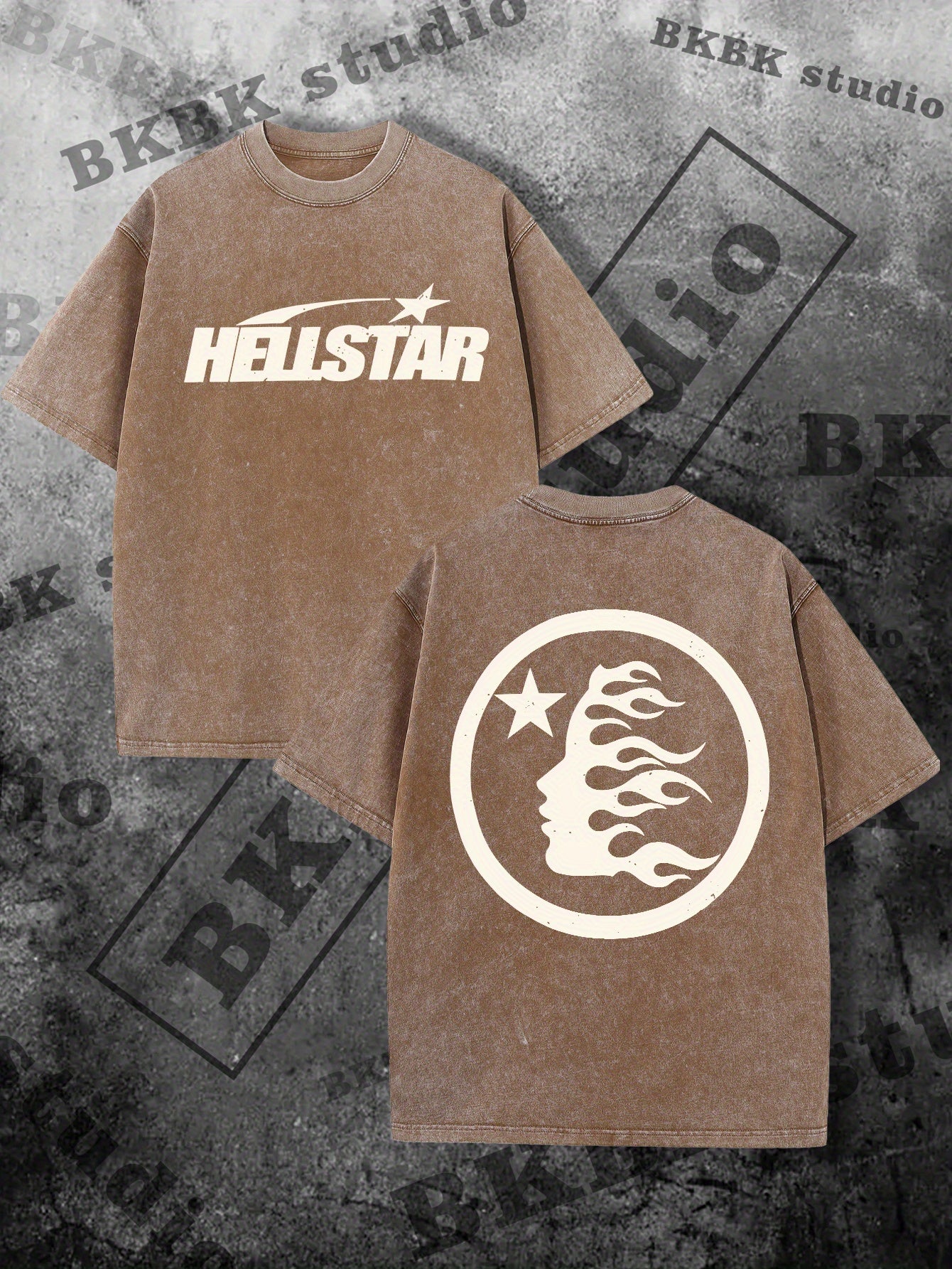 HELLSTAR Print Tee Shirt, Tees for Men, Casual Short Sleeve T-shirt for Summer