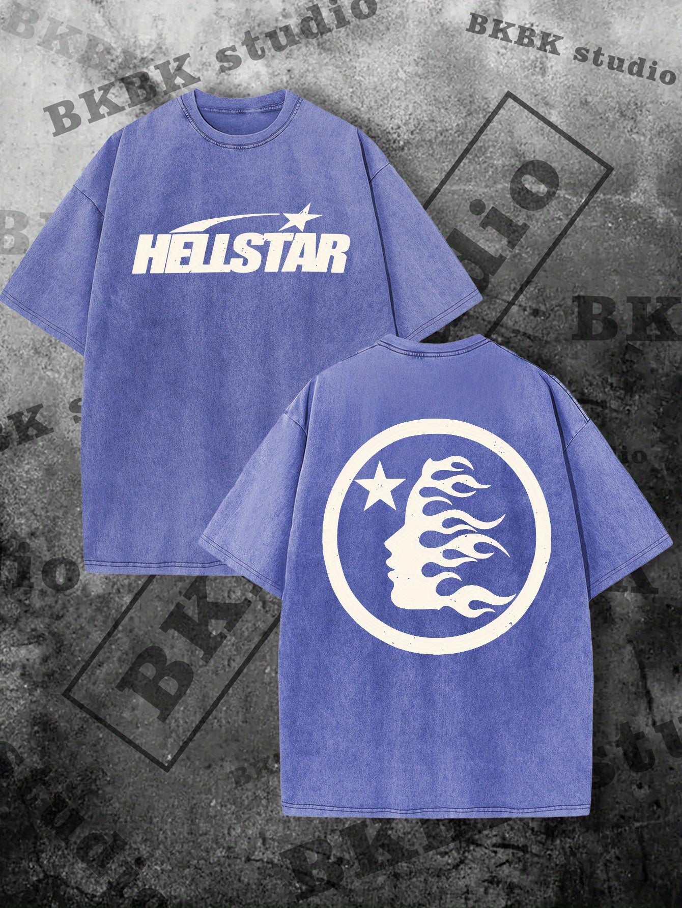 HELLSTAR Print Tee Shirt, Tees for Men, Casual Short Sleeve T-shirt for Summer