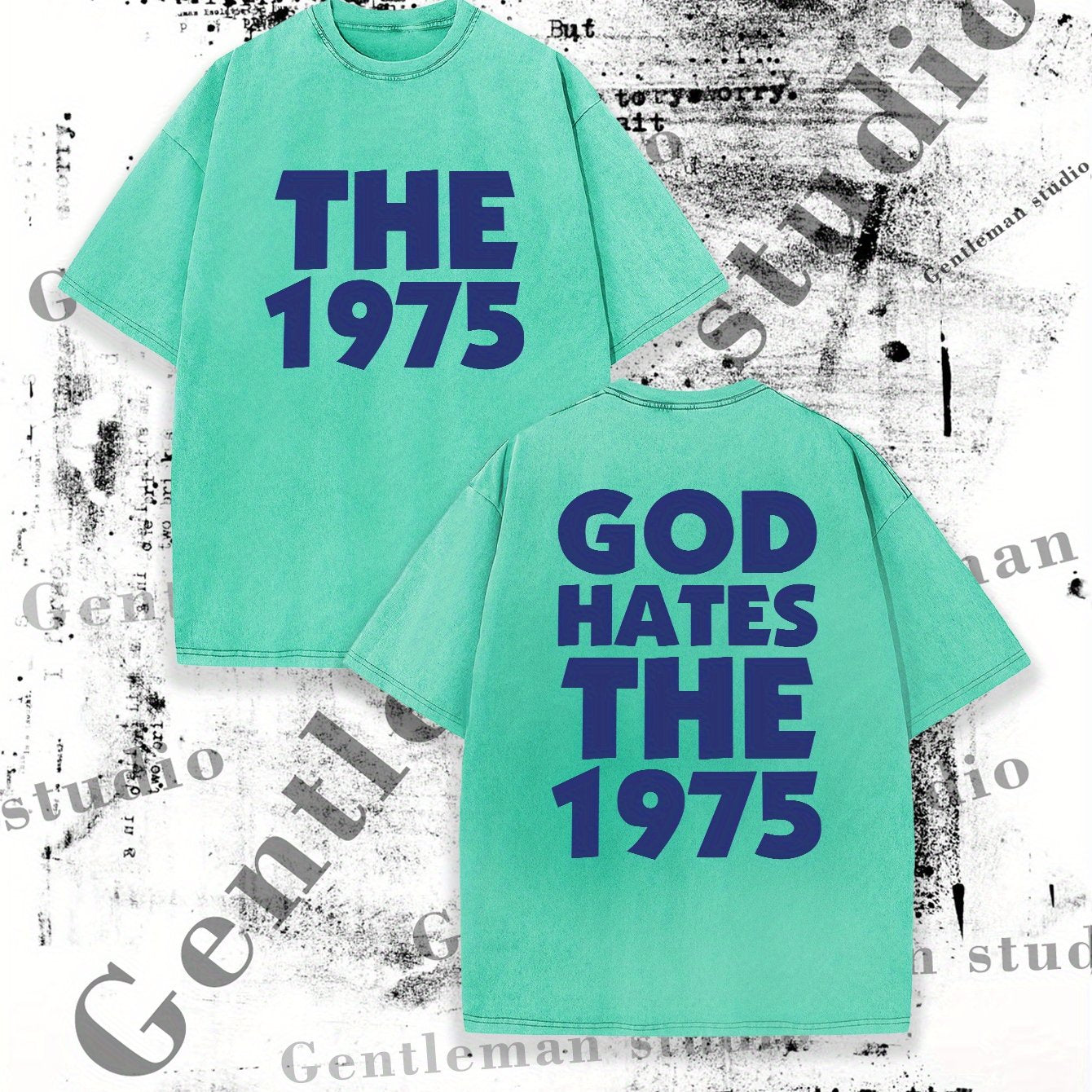 THE 1975 Print Tee Shirt, Tees for Men, Casual Short Sleeve T-shirt for Summer A Piece of Pure Cotton Washed with Water