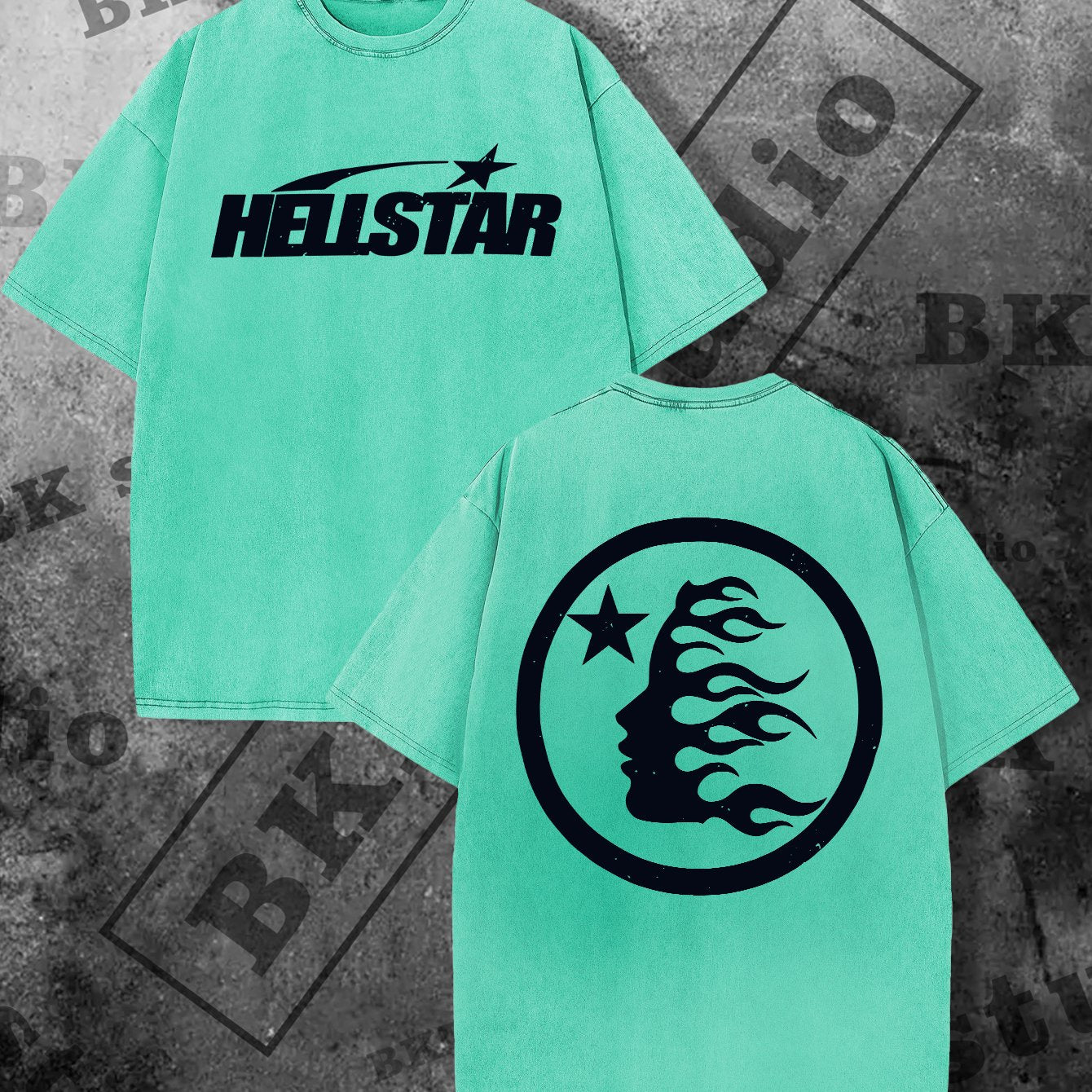 HELLSTAR Print Tee Shirt, Tees for Men, Casual Short Sleeve T-shirt for Summer