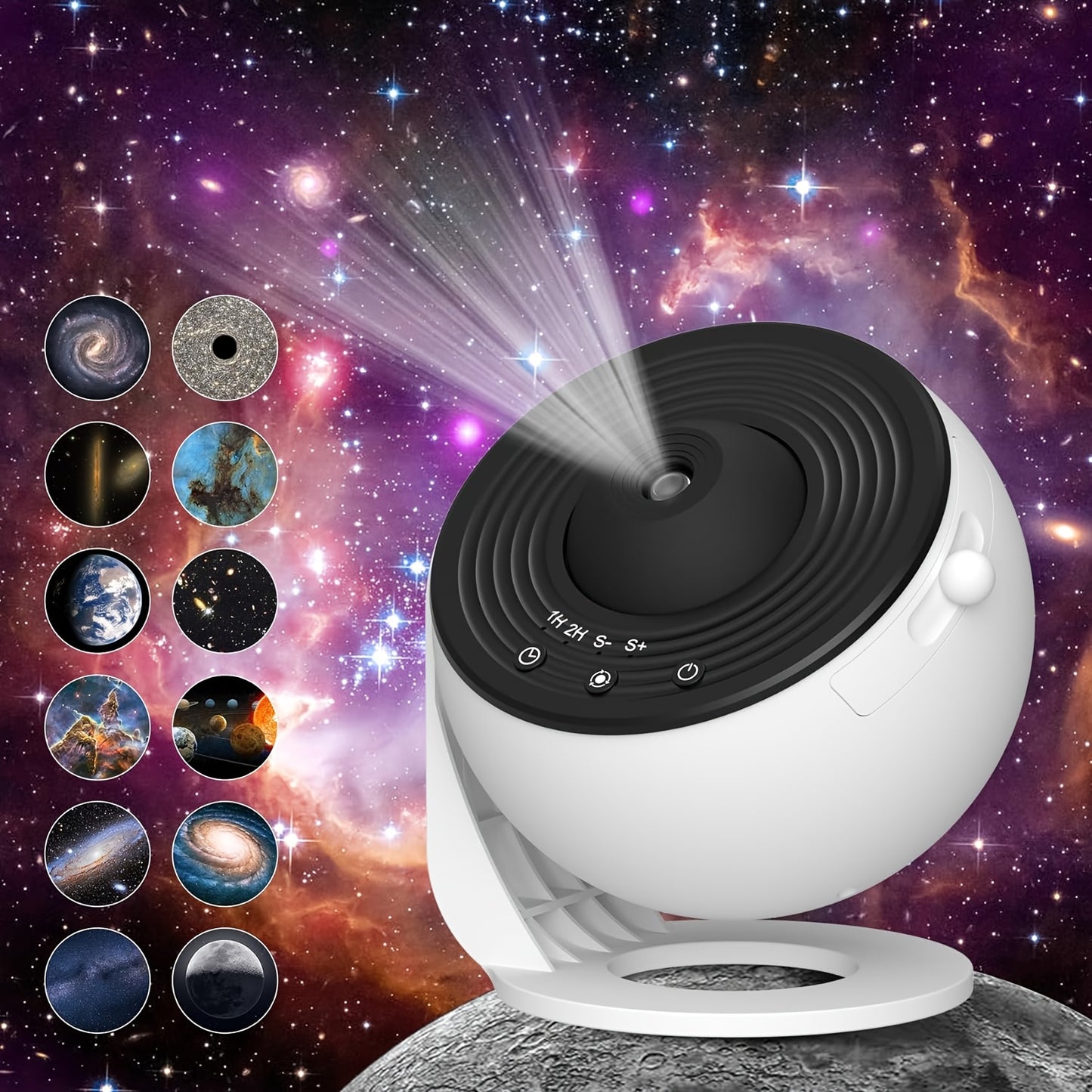 Star Projector Lamp with 13 Films, Creative LED Starry Sky Night Light, Tabletop Indoor Dynamic Galaxy Projector, Touchpad Controlled, USB Powered, Non-Waterproof, for Home Atmosphere Decor