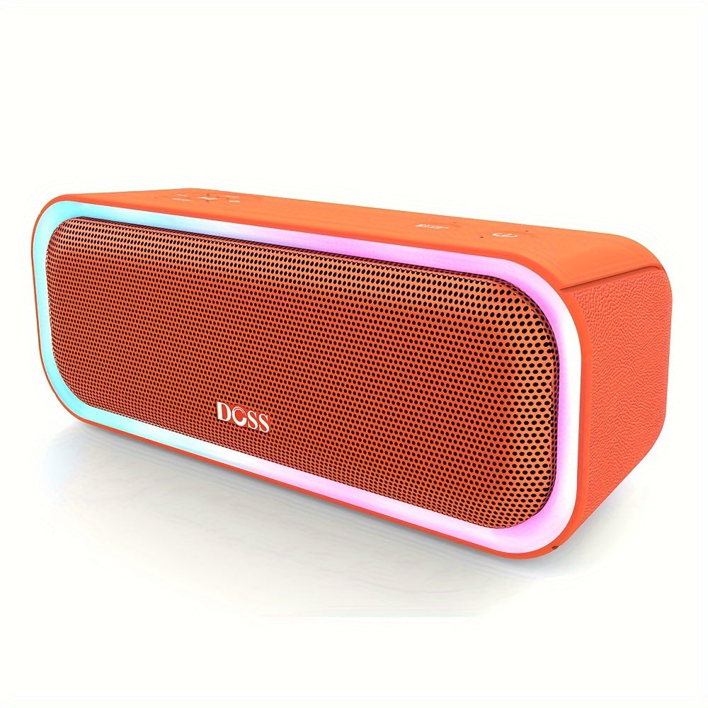 DOSS Wireless Speaker, SoundBox Pro, Wireless 5.0 with 20W Stereo Sound, Active Extra Bass, Ture Wireless Stereo Pairing, Beat-Driven Lights, 20 Hours Playtime, Portable Speaker for Indoor Outdoor